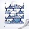 Cat Noodle Large Navy White Cute Cats Kawaii Pets Japanese Novelty Pet Blue Custom Printed Fabric by Spoonflower Various Fabrics by the Yard or Fat Quarter